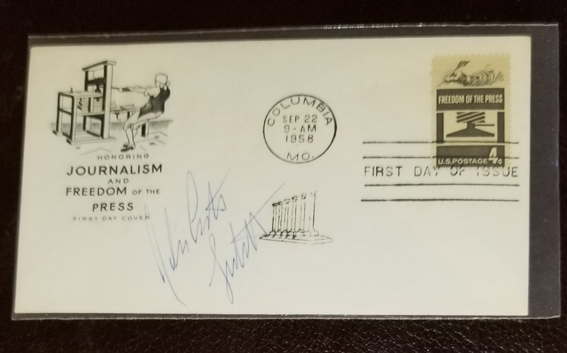 ECONOMIST AND DIPLOMAT JOHN KENNETH GALBRAITH HAND SIGNED FDC FIRST DAY COVER D.2006