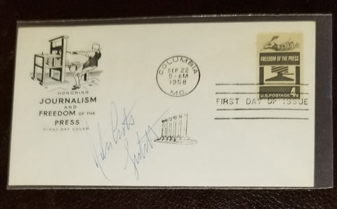 ECONOMIST AND DIPLOMAT JOHN KENNETH GALBRAITH HAND SIGNED FDC FIRST DAY COVER D.2006