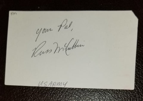 HIGH PLAINS DRIFTER ACTOR RUSS MCCUBBIN HAND SIGNED CARD D.2018