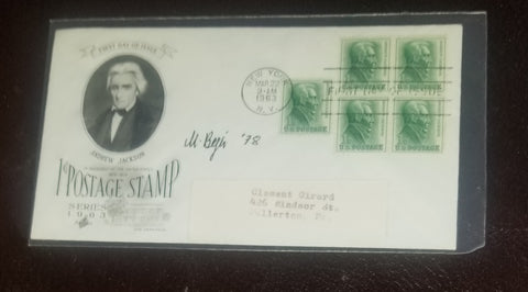 FORMER ISRAELI PRIME MINISTER MENACHEM BEGIN HAND SIGNED FDC FIRST DAY COVER D.1992