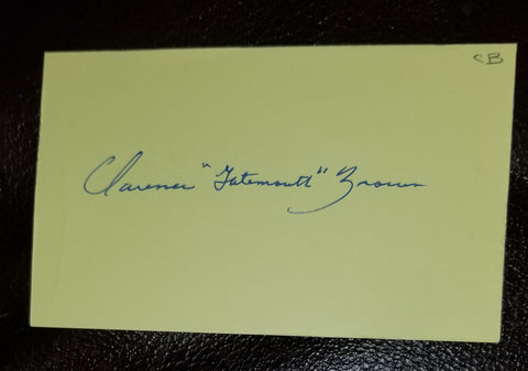 MUSICIAN CLARENCE "GATEMOUTH" BROWN HAND SIGNED CARD D.2005