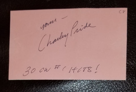 COUNTRY MUSIC LEGEND CHARLEY PRIDE HAND SIGNED CARD