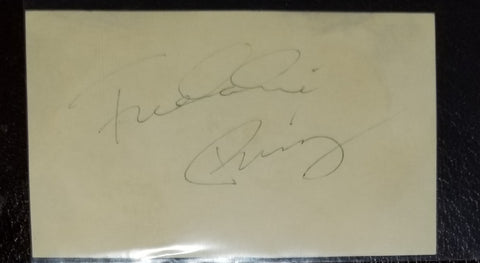 "CHICO AND THE MAN" STAR FREDDIE PRINZE HAND SIGNED CARD D.1977