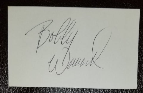 R&B SINGER BOBBY WOMACK HAND SIGNED CARD D.2014