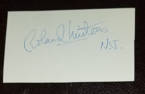 CHARLIE CHAN ACTOR ROLAND WINTERS HAND SIGNED CARD D.1989