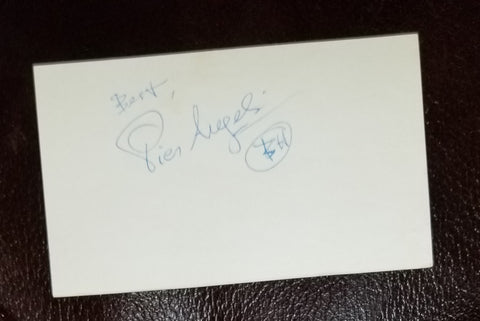 ITALIAN BEAUTY PIER ANGELI HAND SIGNED CARD D.1971