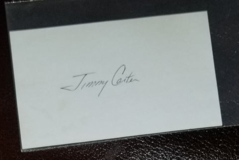 FORMER PRESIDENT JIMMY CARTER HAND SIGNED CARD