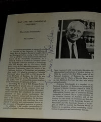 RUSSIAN EVOLUTIONIST BIOLOGIST THEODOSIUS DOBZHANSKY HAND SIGNED COPERNICUS PRORAM AND UNSIGNED COPERNICUS FDC. D.1975