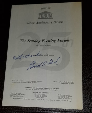 PRESIDENT GERALD FORD HAND SIGNED 1967 PROGRAM D.2006