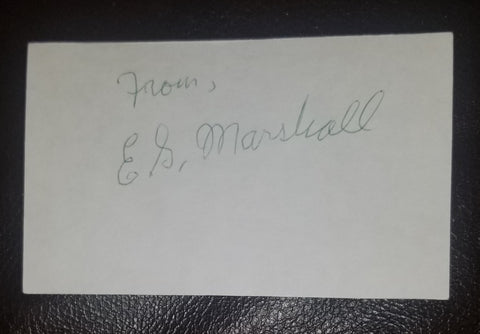 ACTOR E.G. MARSHALL HAND SIGNED CARD D 1998