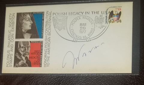 POLISH STATESMAN LECH WALESA HAND SIGNED FDC FIRST DAY COVER