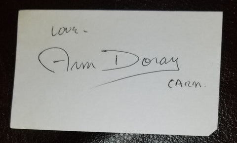 CHARACTER ACTRESS ANN DORAN HAND SIGNED CARD D.2000