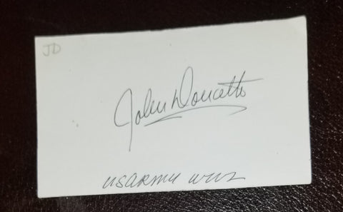 ACTOR JOHN DOUCETTE HAND SIGNED CARD D.1994