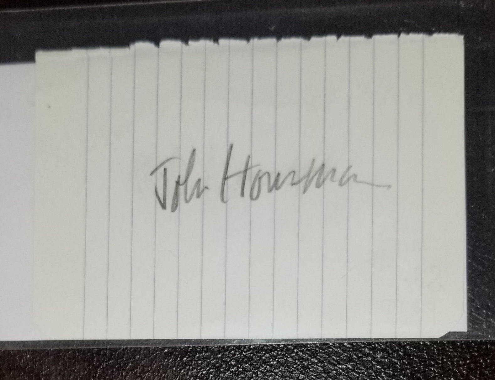 ACTOR JOHN HOUSEMAN HAND SIGNED PAGE D.1988