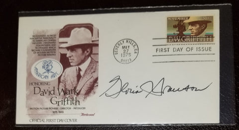 ACTRESS GLORIA SWANSON HAND SIGNED FDC FIRST DAY COVER D.1983