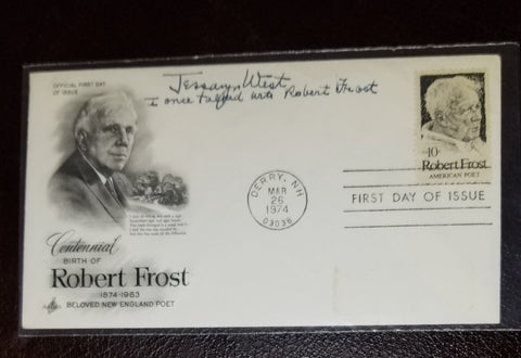"FRIENDLY PERSUASION" AUTHOR JESSAMYN WEST HAND SIGNED FDC FIRST DAY COVER D.1984