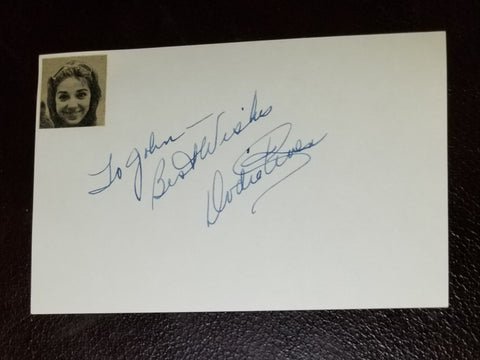 "PINK SHOE LACES" SINGER DODIE STEVENS HAND SIGNED CARD