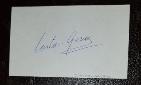 Z DIRECTOR COSTA-GAVRAS HAND SIGNED CARD