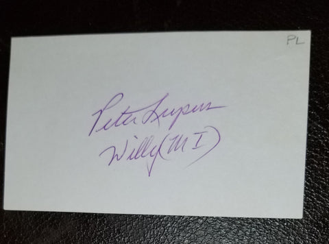 MISSION IMPOSSIBLE ACTOR PETER LUPUS HAND SIGNED CARD