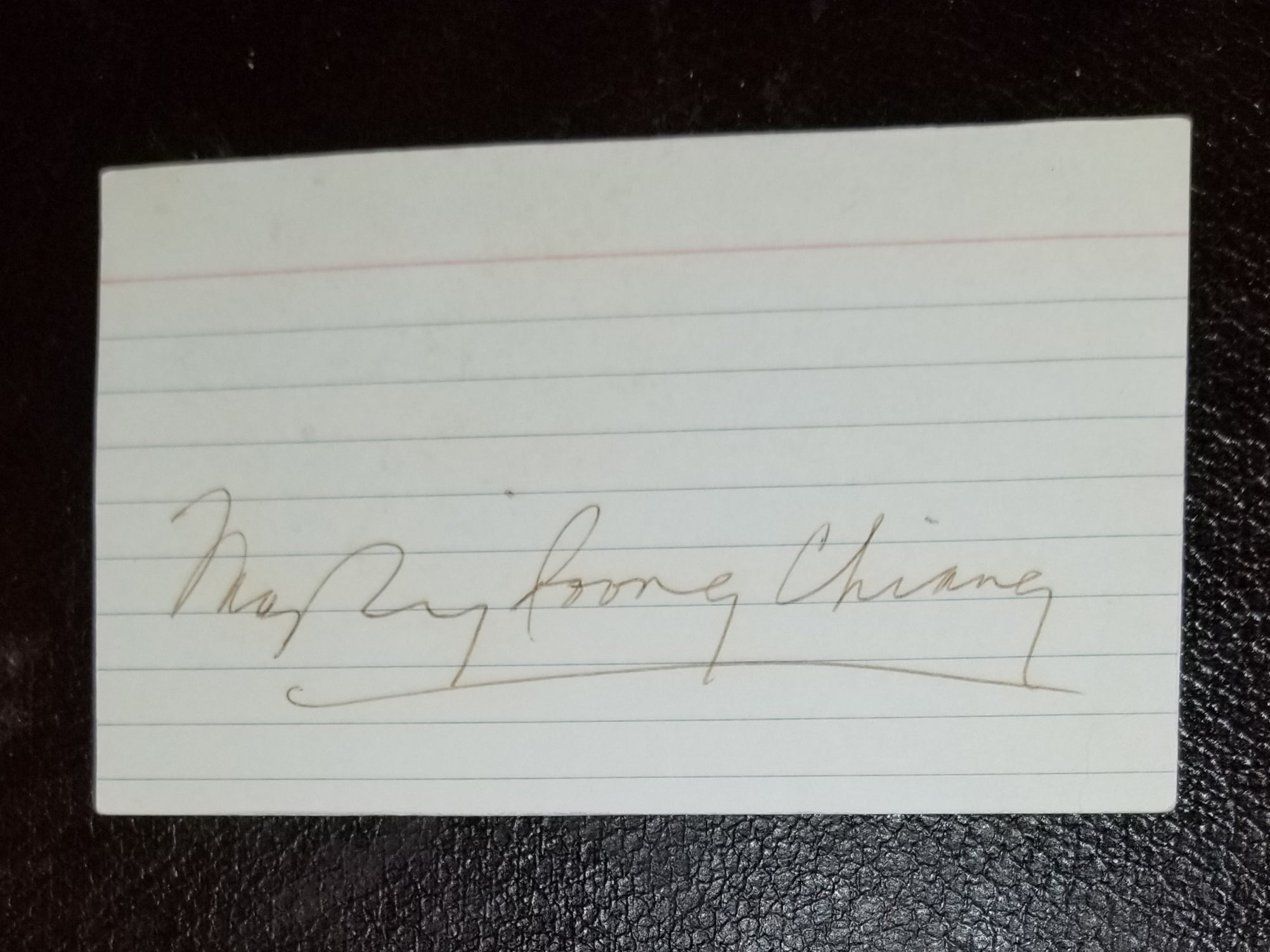 MADAME CHAING KAI-SHEK SOONG MAY-LING HAND SIGNED CARD D.2003