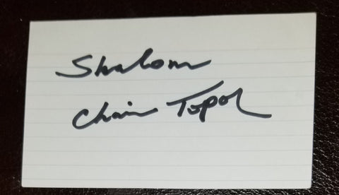 ISREALI ACTOR CHAIM TOPOL HAND SIGNED CARD