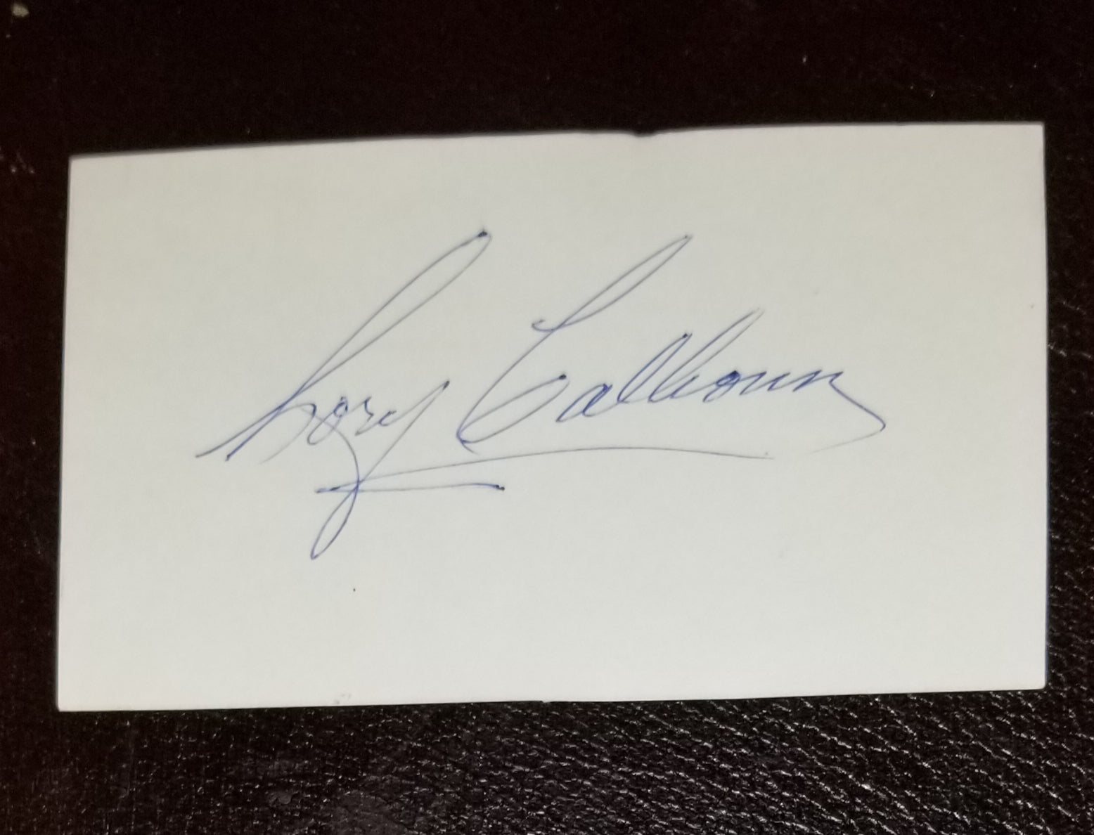 ACTOR RORY CALHOUN HAND SIGNED CARD D.1999