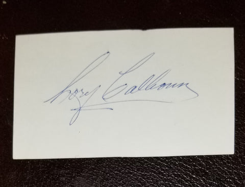 ACTOR RORY CALHOUN HAND SIGNED CARD D.1999