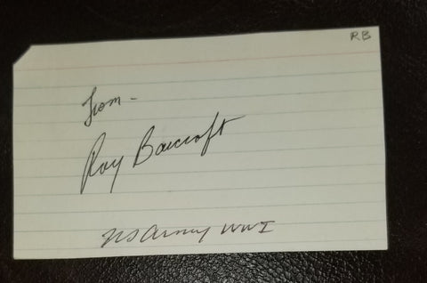 ACTOR ROY BARCROFT HAND SIGNED CARD D.1969