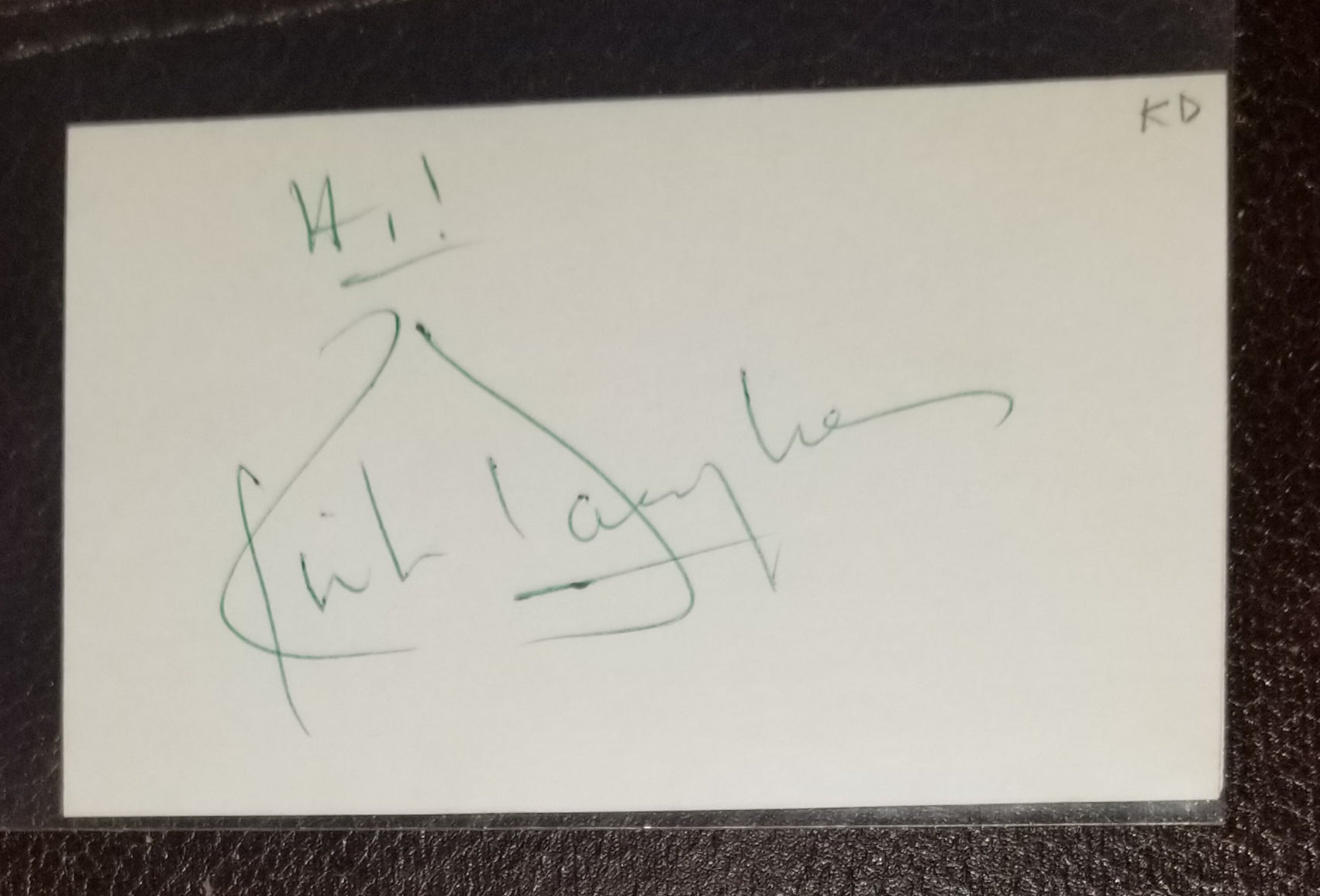 ACTOR KIRK DOUGLAS HAND SIGNED CARD RIP