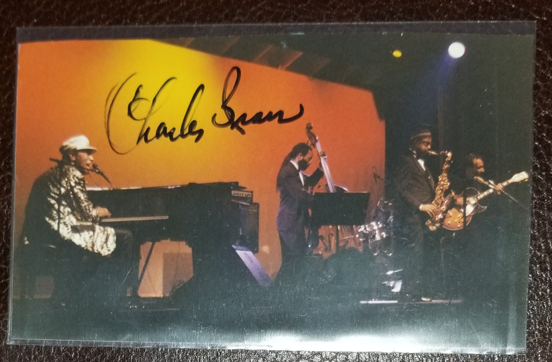 BLUES SINGER PIANO PLAYER CHARLES BROWN HAND SIGNED 3X6" PHOTO D.1999