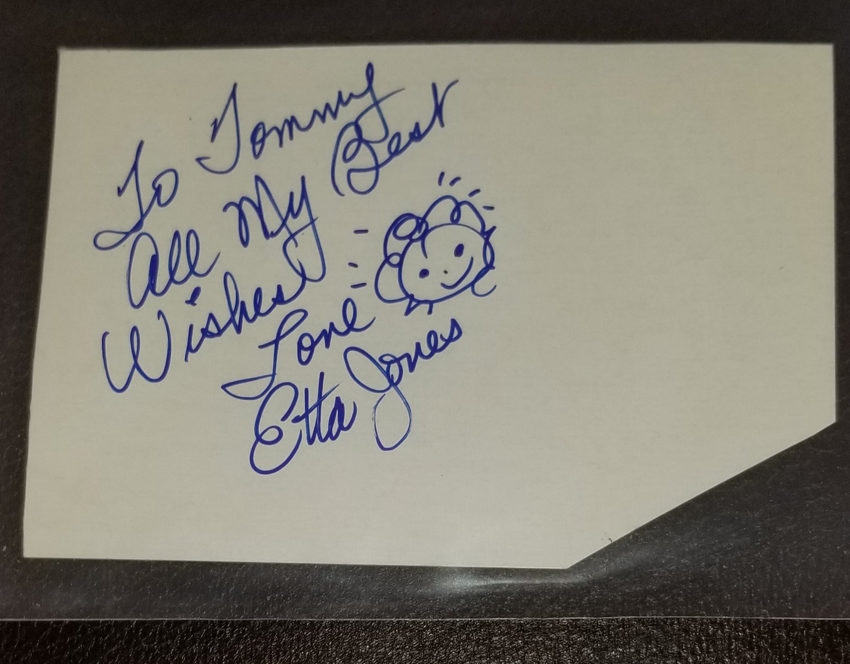 JAZZ SINGER ETTA JONES HAND SIGNED CUT SIGNATURE D.2001