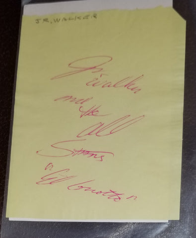 R AND B GREAT JUNIOR WALKER HAND SIGNED PAGE D.1995