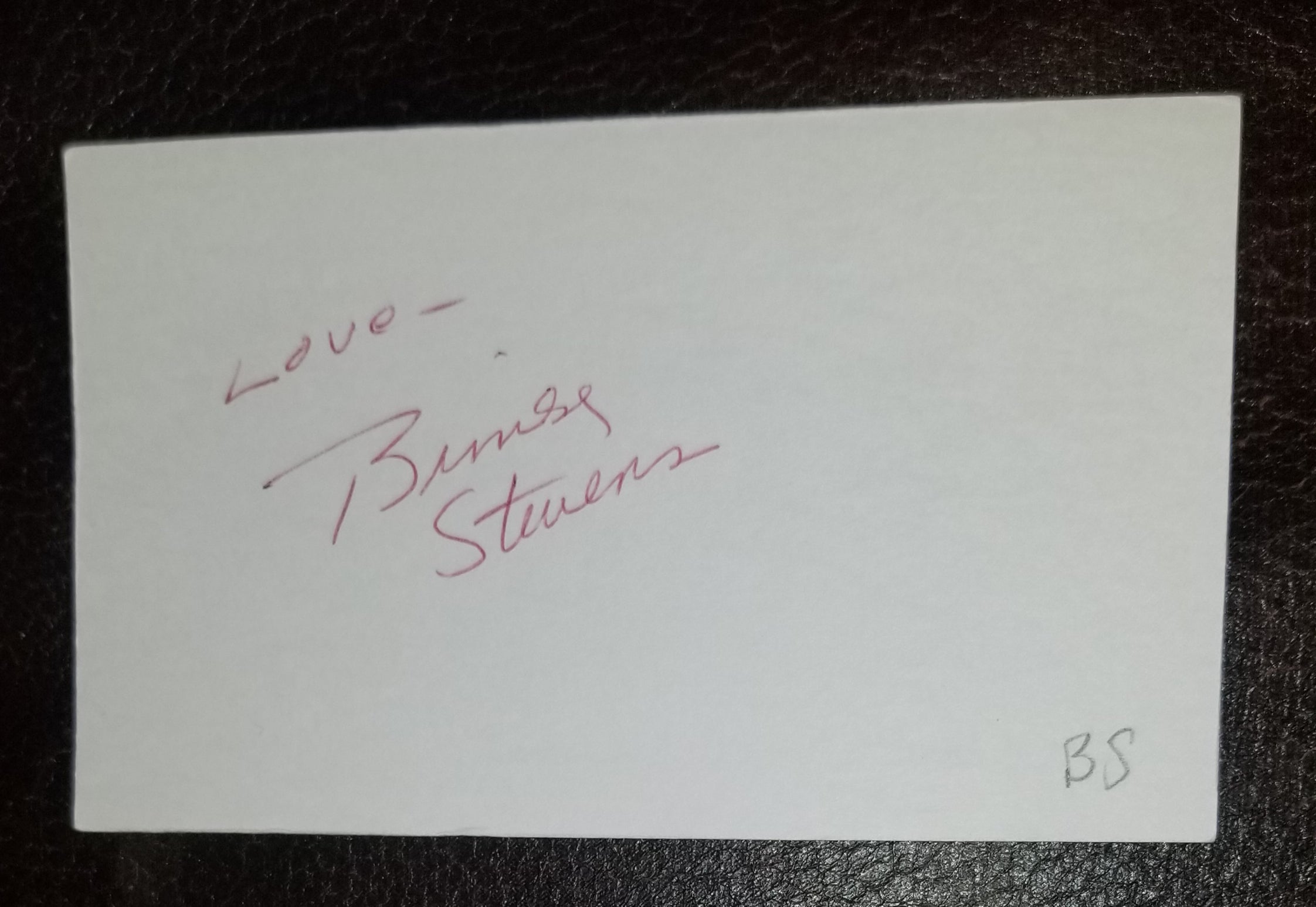 "SCREAM QUEEN" ACTRESS BRINKE STEVENS HAND SIGNED CARD