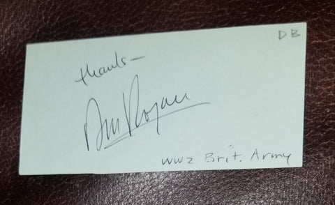 ACTOR DIRK BOGARDE HAND SIGNED CARD D.1999