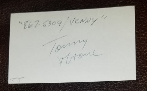 867-5309/JENNY SINGER TOMMY TUTONE HAND SIGNED CARD