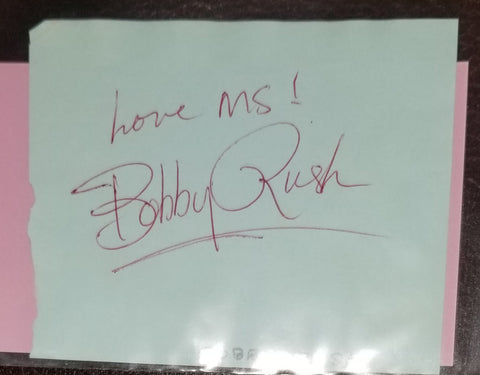 BLUES GREAT BOBBY RUSH HAND SIGNED PAGE