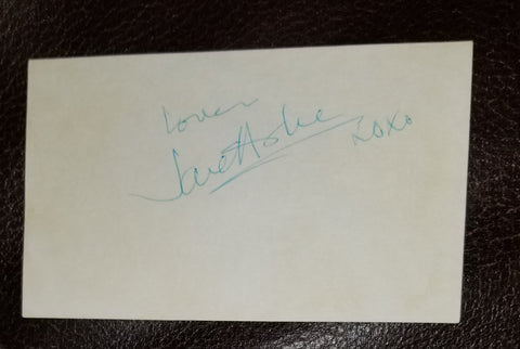 FORMER PAUL MCCARTNEY GIRLFRIEND ACTRESS AUTHOR JANE ASHER HAND SIGNED CARD