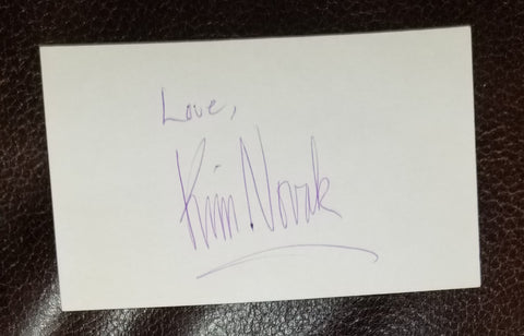 LOVELY ACTRESS KIM NOVAK HAND SIGNED CARD