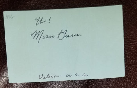 SHAFT CO-STAR ACTOR MOSES GUNN HAND SIGNED CARD D.1993