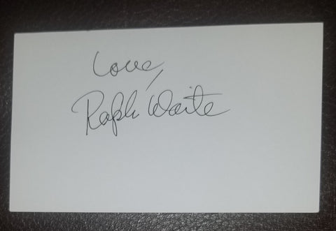 THE WALTONS ACTOR RALPH WAITE HAND SIGNED CARD D.2014