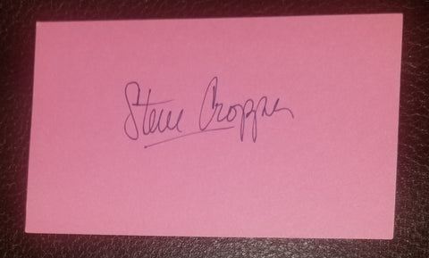 STAX RECORDS GUITARIST STEVE CROPPER HAND SIGNED CARD