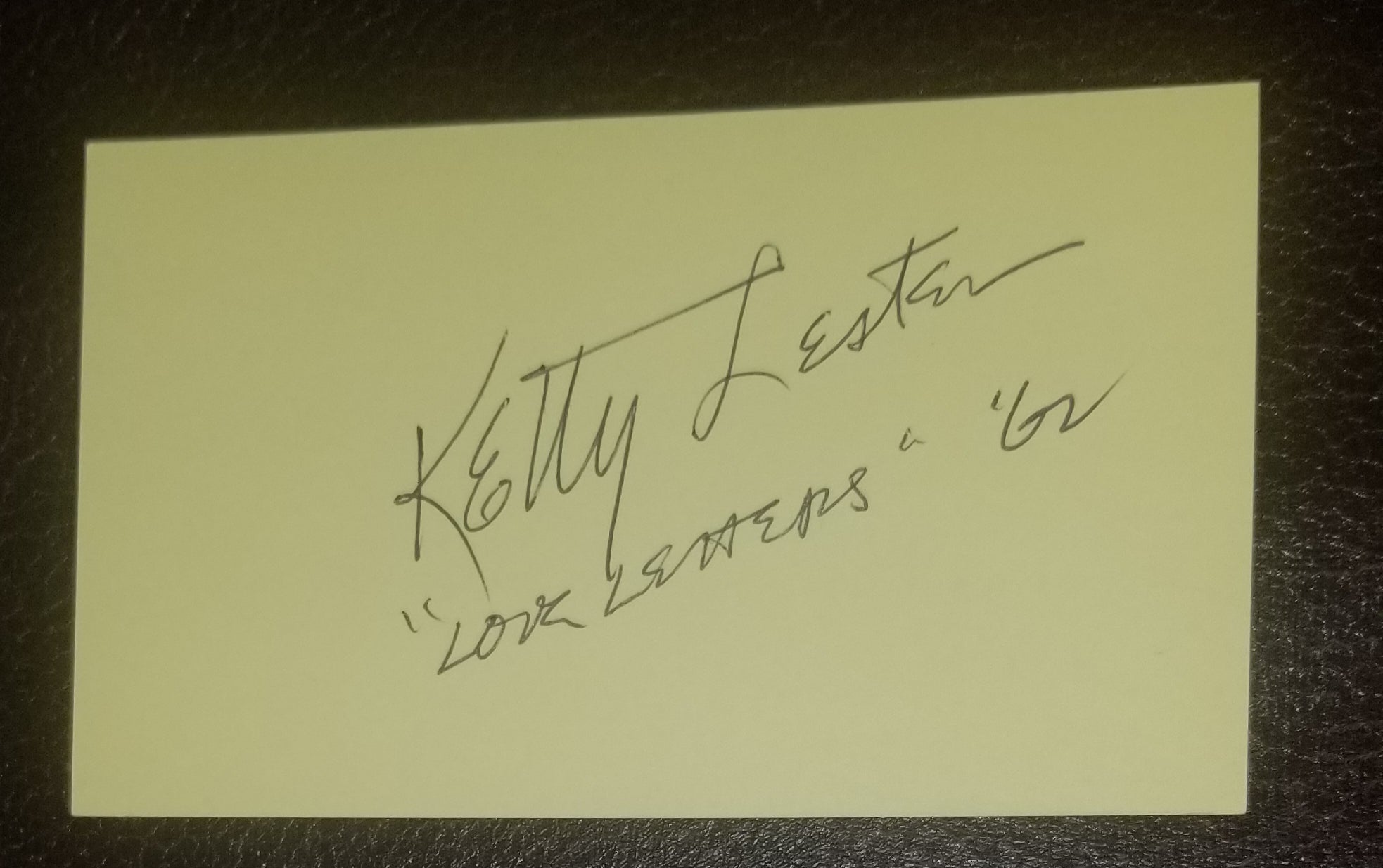 SINGER ACTRESS KETTY LESTER HAND SIGNED CARD