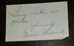 ACTOR RICHARD WIDMARK HAND SIGNED CARD AND NICE PRINT D.2008