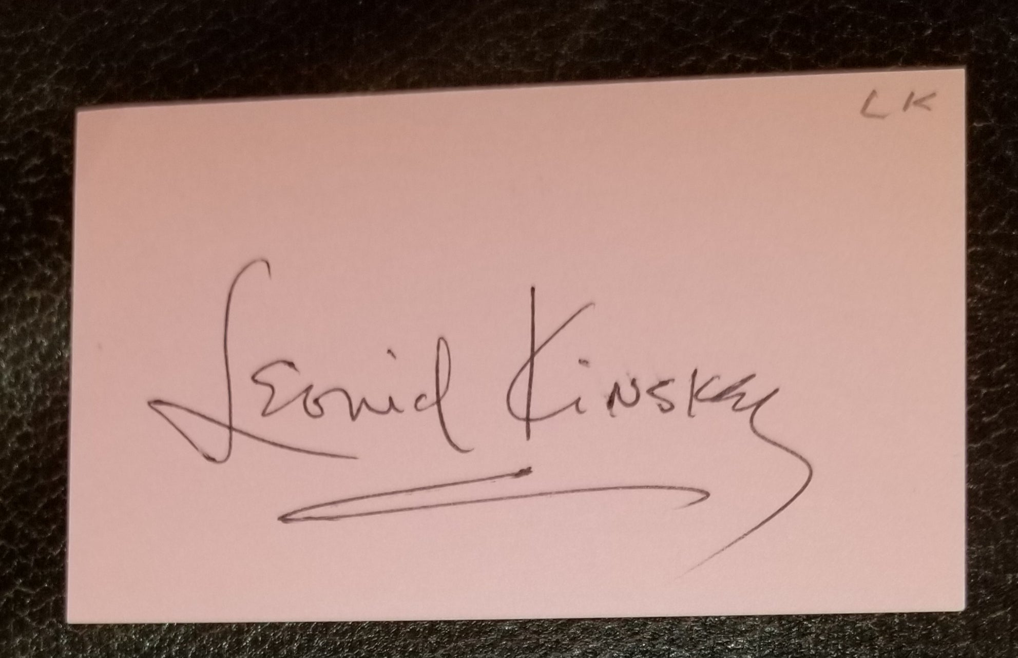 LONG TIME ACTOR LEONID KINSKEY HAND SIGNED CARD D.1998 "CASABLANCA"