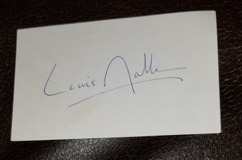 FRENCH FILM DIRECTOR LOUIS MALLE HAND SIGNED CARD D.1995