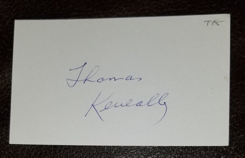 "SCHINDLER ARK" AUTHOR THOMAS KENNEALLY HAND SIGNED CARD