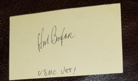 CHARACTER ACTOR HAL BAYLOR HAND SIGNED CARD D.1998