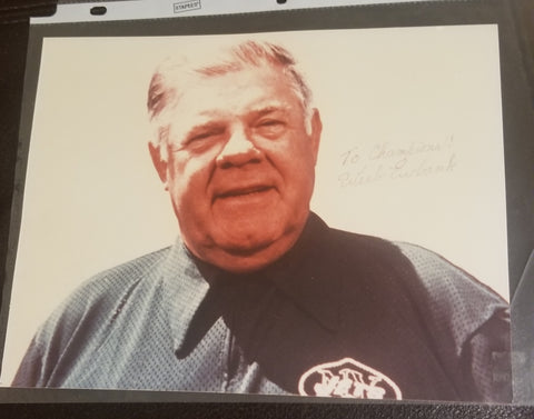 HOF FOOTBALL COACH WEEB EWBANK HAND SIGNED 8X10 PHOTO D.1998