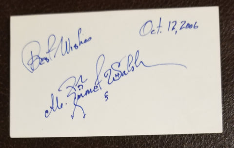 GREAT CHARACTER ACTOR M. EMMETT WALSH HAND SIGNED CARD