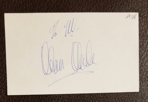 AMERICAN SINGER AND GAME SHOW HOST ADAM WADE HAND SIGNED CARD